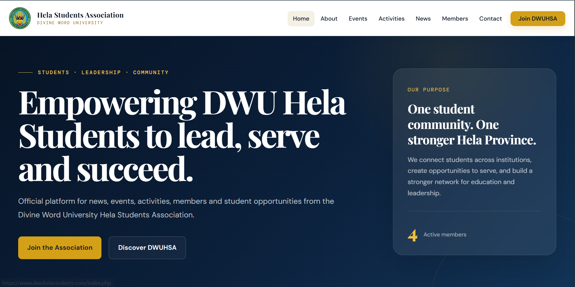 Launching of DWUHSA Official Website